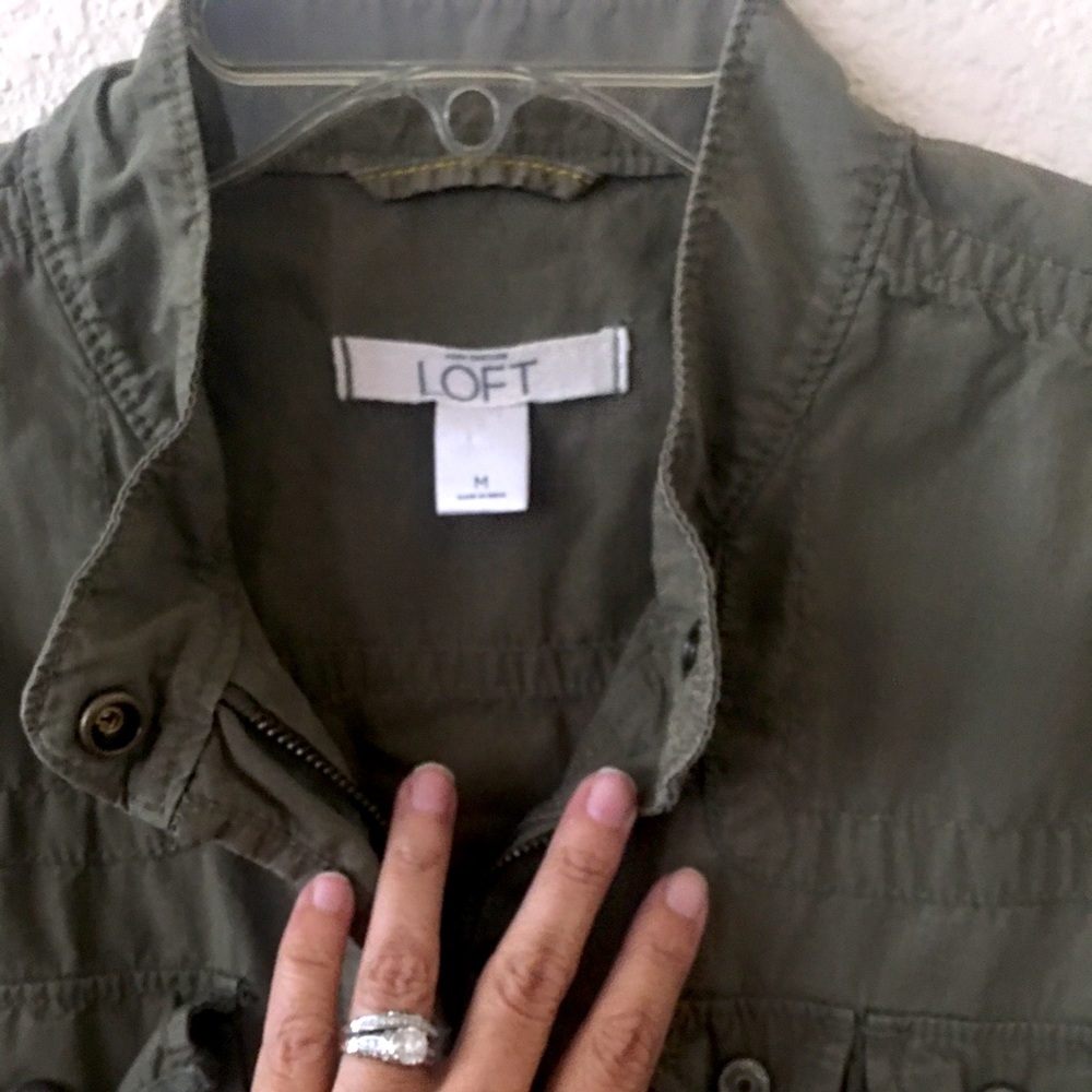 LOFT army green light jacket